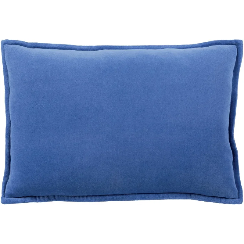 Cotton Velvet Velvet Pillow in Dark Blue