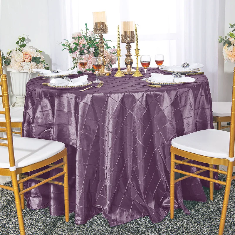 90" Seamless Round Pintuck Taffeta Tablecloth - Wisteria (1pc)