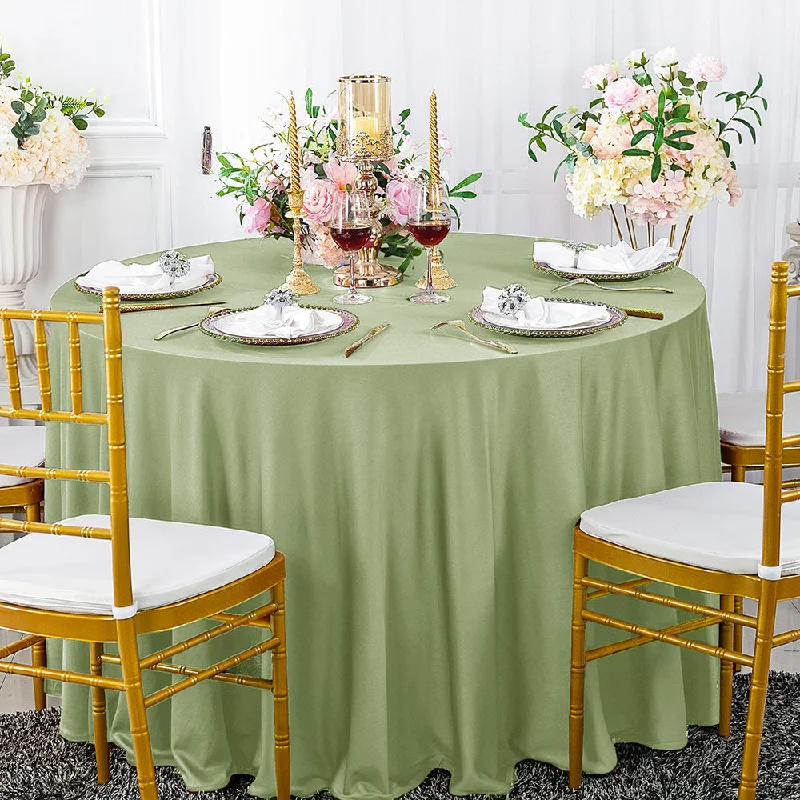 108" Seamless Round Scuba (Wrinkle-Free) (240 GSM) Tablecloth - Sage Green (1pc)