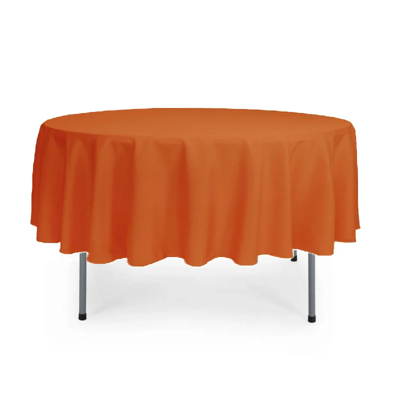 90 inch Polyester Round Tablecloth Orange