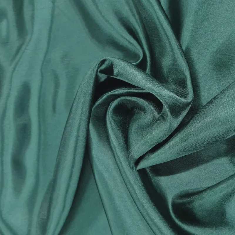 Emerald Dark Green Solid Satin Fabric