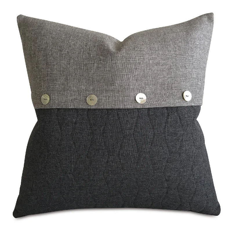 Dark Gray Envelope Lumbar Pillow Cover 20x20