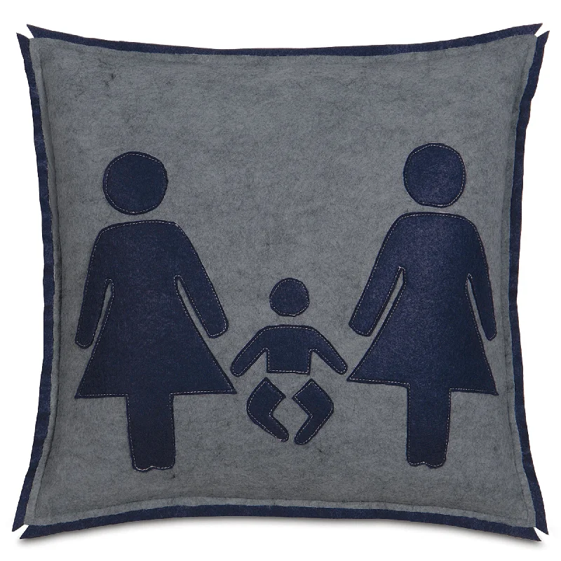 Woman Empowered Family Union Felt Throw Pillow Cover 18x18