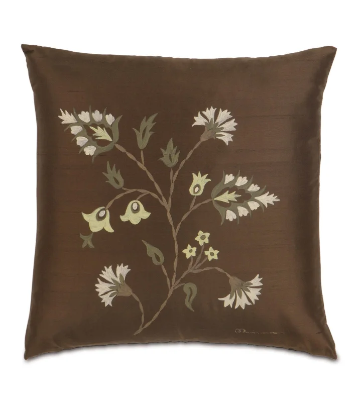 Sage 100% Silk Hand-Painted Throw Pillow Cover 20x20