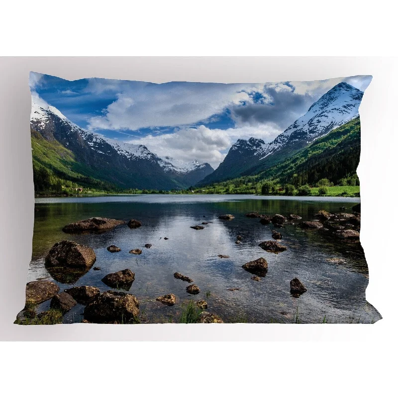 Ambesonne Nature Pillow Sham, Decorative Standard Queen Size Printed Pillowcase