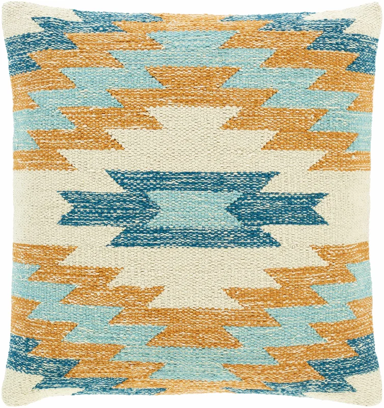 Huntersville Blue Orange Geometric Throw Pillow - Clearance