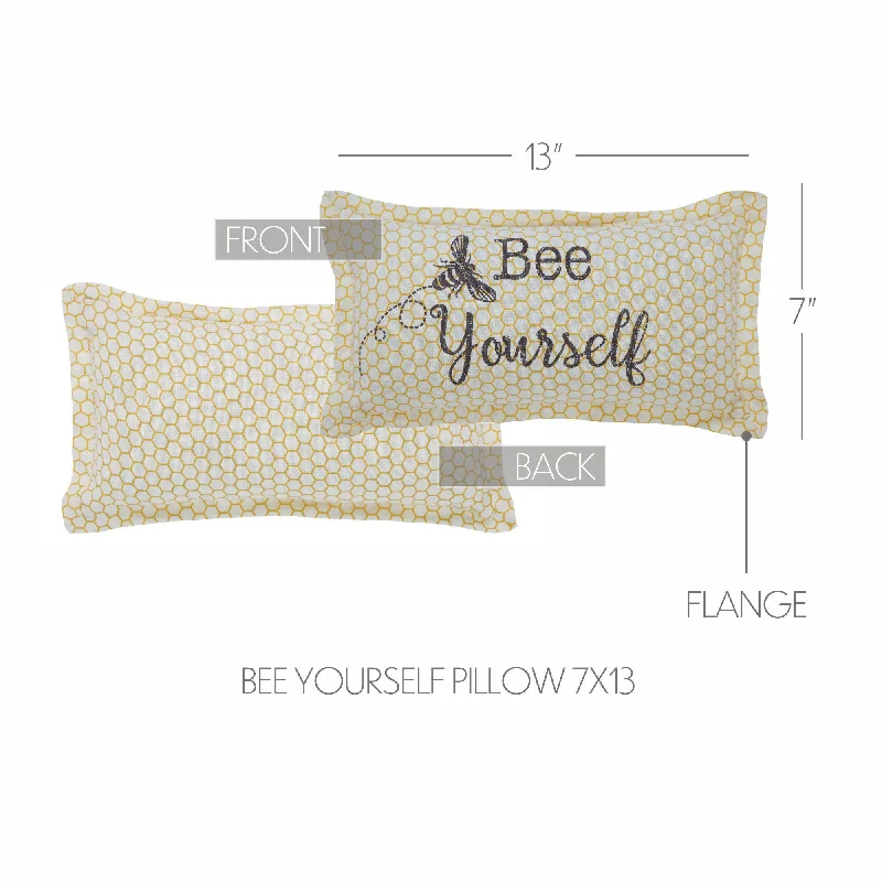 Buzzy Bees Bee Yourself Pillow 7x13