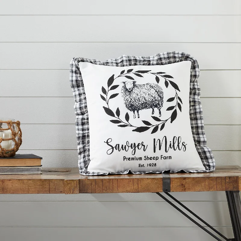 Sawyer Mill Black Sheep Pillow Cover 18x18 VHC Brands