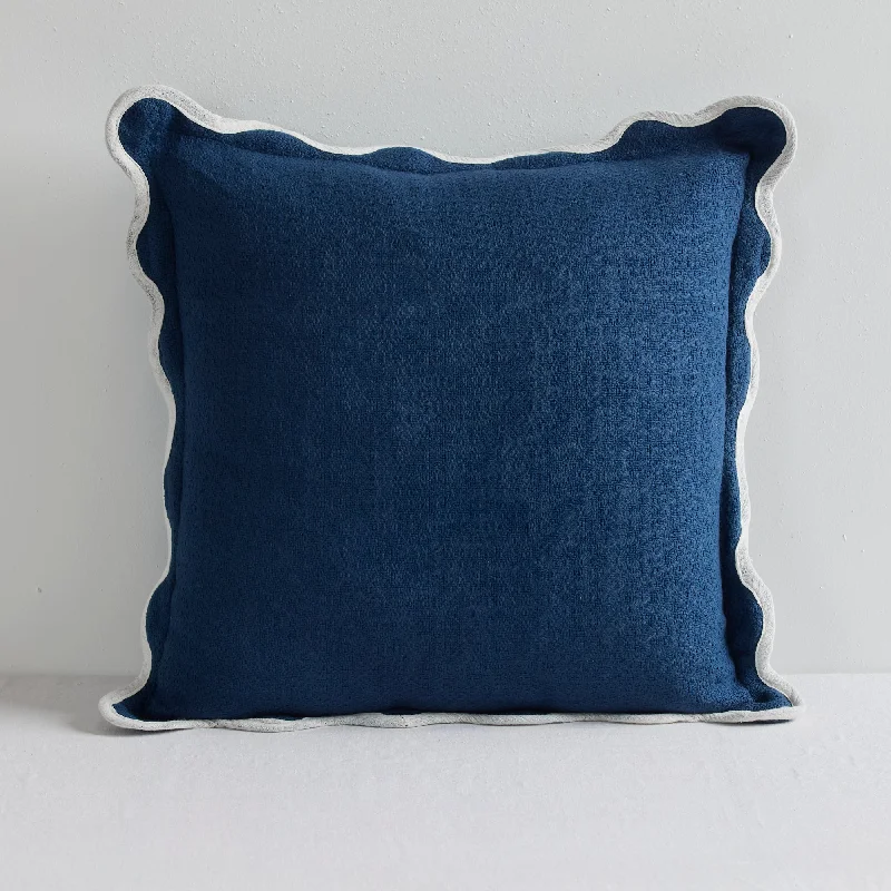 Pearl Cushion - Deep Blue/White - 50x50cm