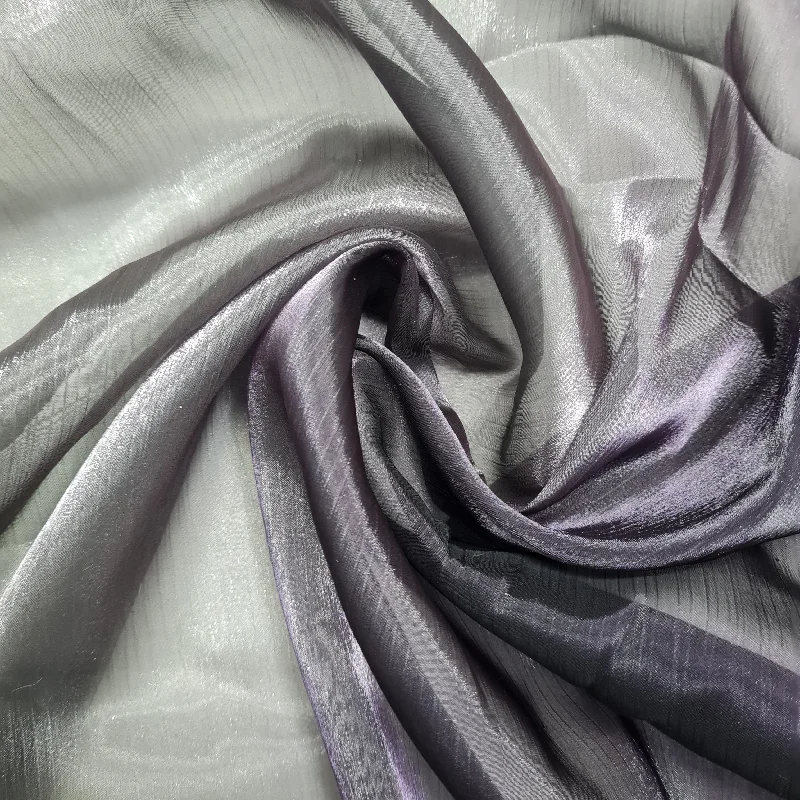 Wine & Lavender Ombre Solid Imported Organza Fabric