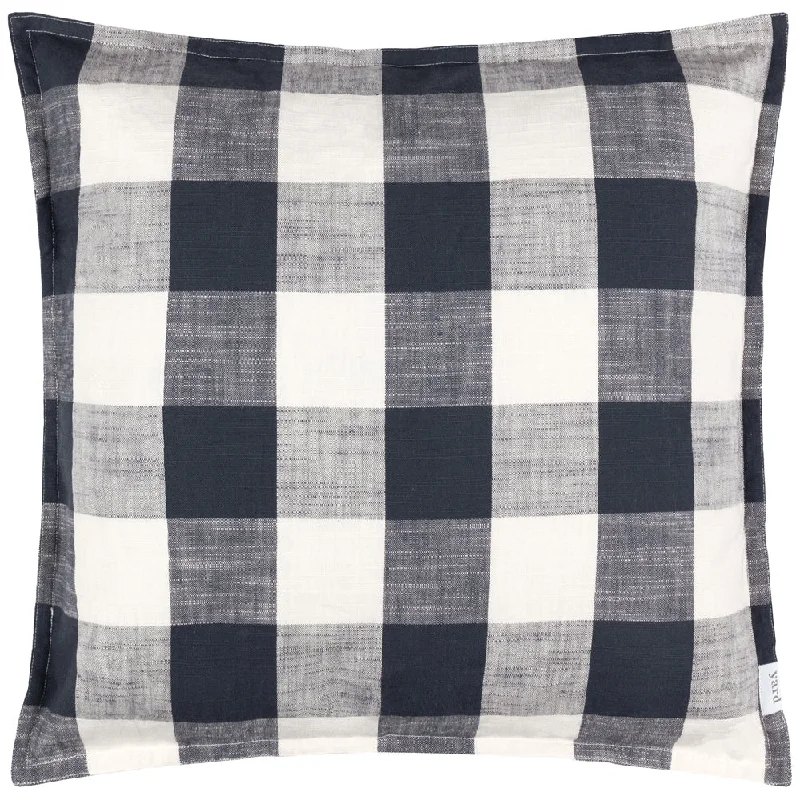 Chesil Check 100% Cotton Outdoor Cushion Navy