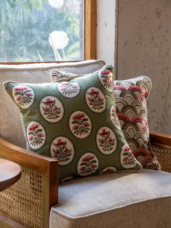 Fleur Cushion Cover (Sage)