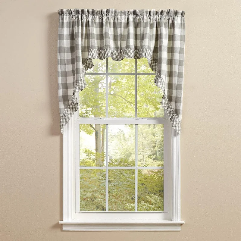 Wicklow Ruffled Swags - Dove 72x36 Park Designs