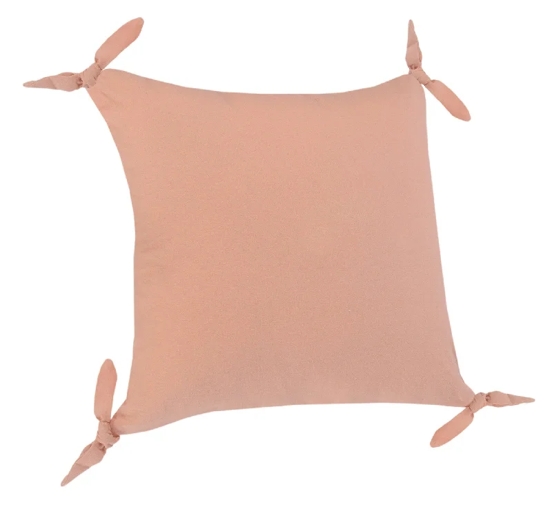 20" X 20" Blush Pink 100% Cotton Zippered Pillow