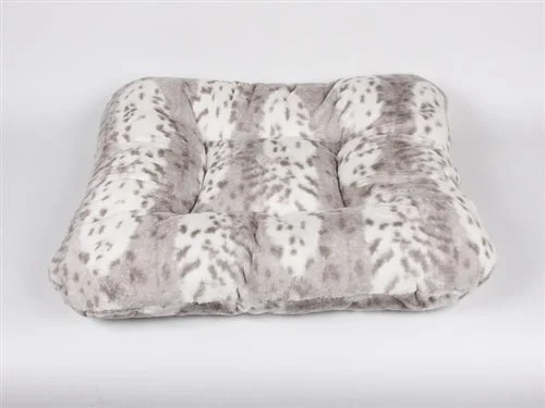 Susan Lanci Platinum Snow Leopard Bed - Square