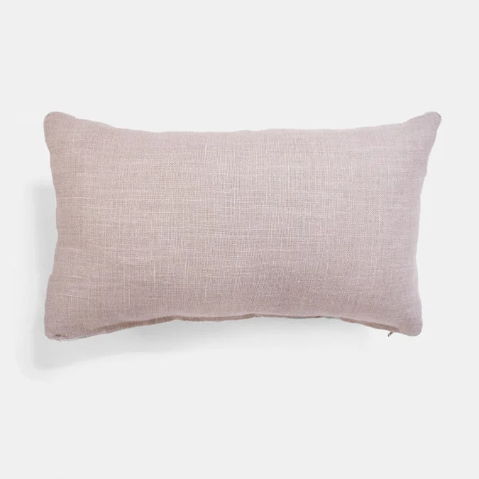 Old Rose Belgian Linen Lumbar Pillow