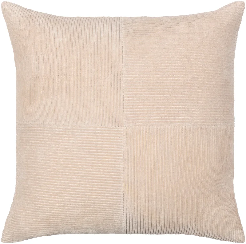 Corduroy Beige Quarters Pillow