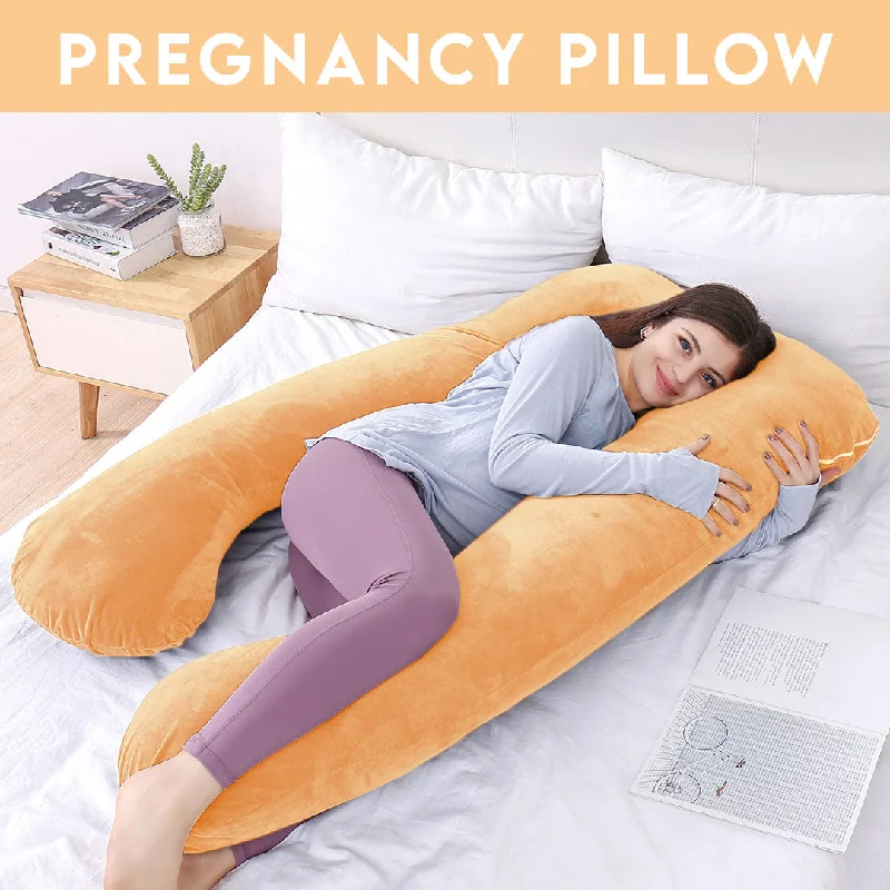 U- Shape Pregnancy Support Pillow / Maternity Pillow / Sleeping Support Pillow In Skin Color