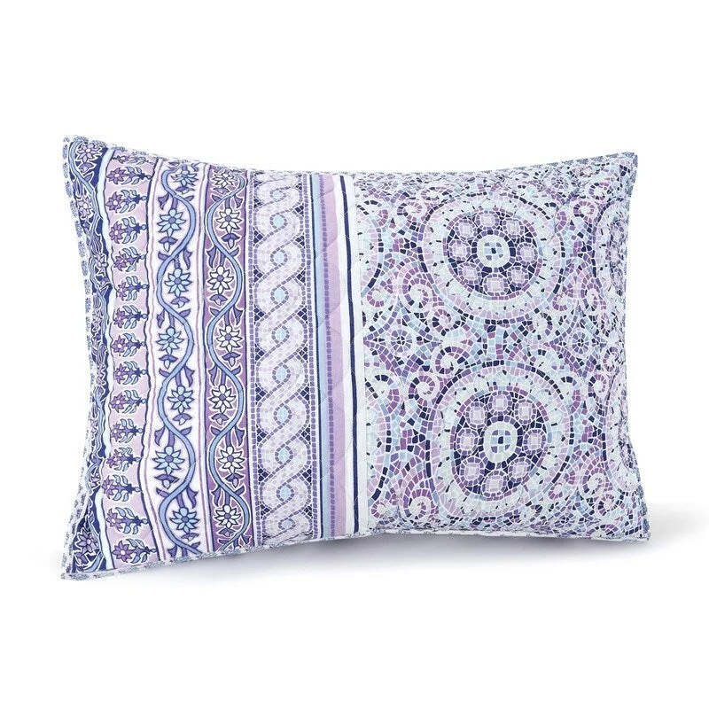 Jessica Simpson Mosaic Border Cotton Pillow Sham - Standard