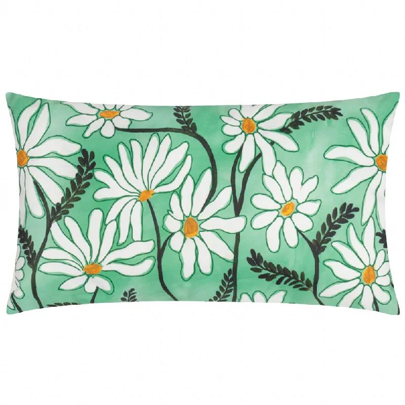 Daisy Fields Printed Outdoor Cushion Mint