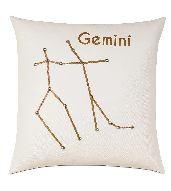 Gemini Constellation Throw Pillow Cover 20x20