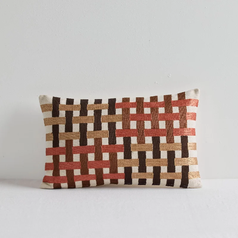 Criss Cross Cushion - Terra Multi - 20x50cm