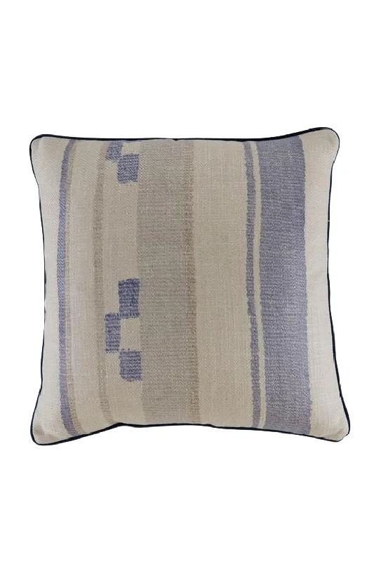 Blue and White Linen Blend Cushion | Andrew Martin Indus