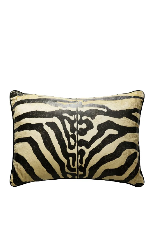 Zebra Print Velvet Cushion | Andrew Martin Arazova