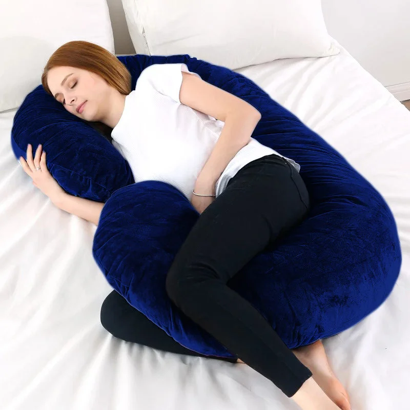 Pregnancy Support Pillow / C- Shape Maternity Pillow / Sleeping Support Pillow In Royal Blue Color