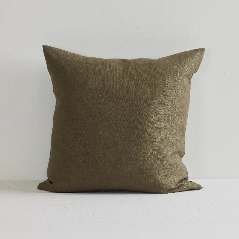 Jasper V2 Linen Cushion - Moss - 50X50