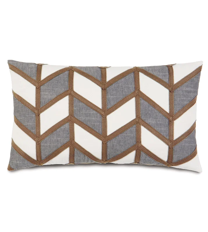 Austin Broken Chevron Lumbar Pillow Cover 13x22