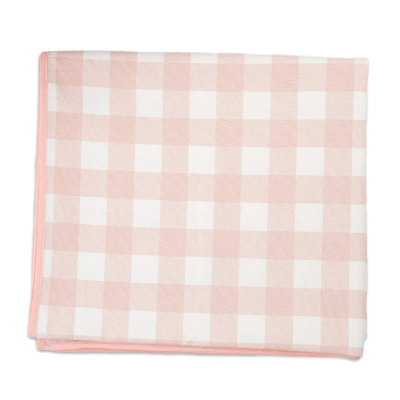 Classic Pink Gingham Tablecloth