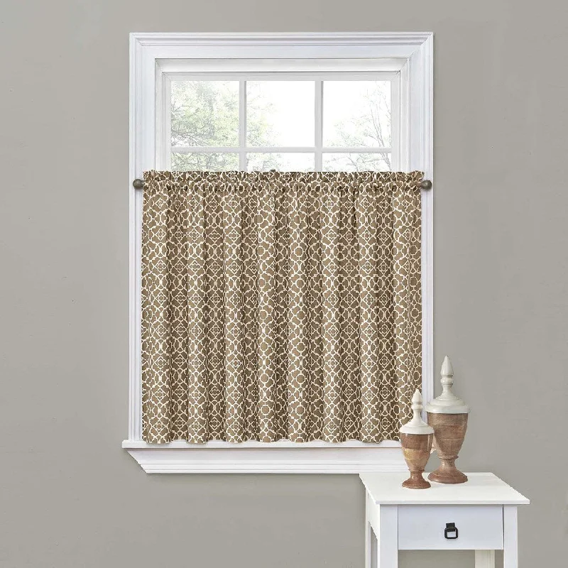 Waverly Lovely Lattice Rod-Pocket Window Tiers