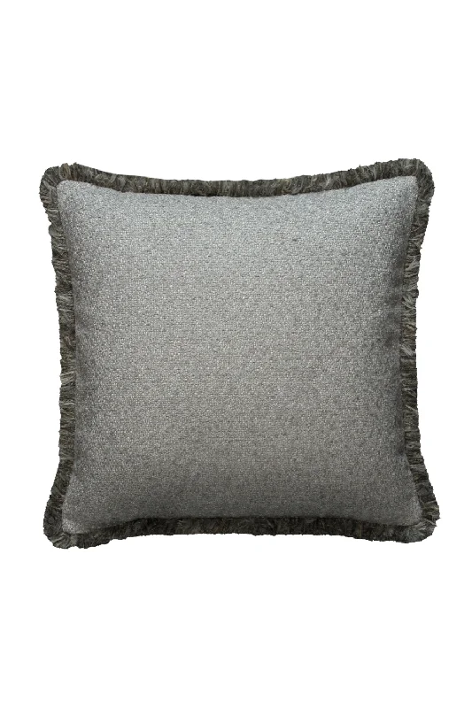 Gray Boucle Style Square Cushion | Andrew Martin Huntsman