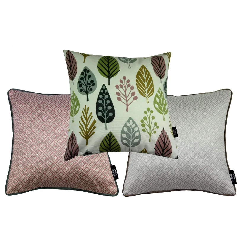 Scandinavian Blush Pink 43cm x 43cm Cushion Set of 3