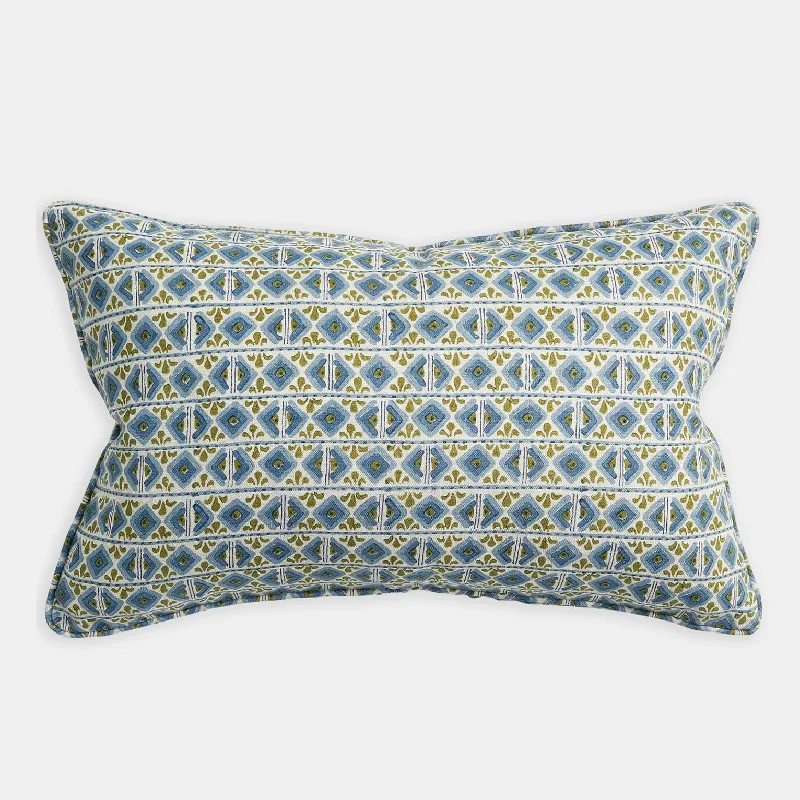 Ishtar Moss Azure Lumbar Pillow