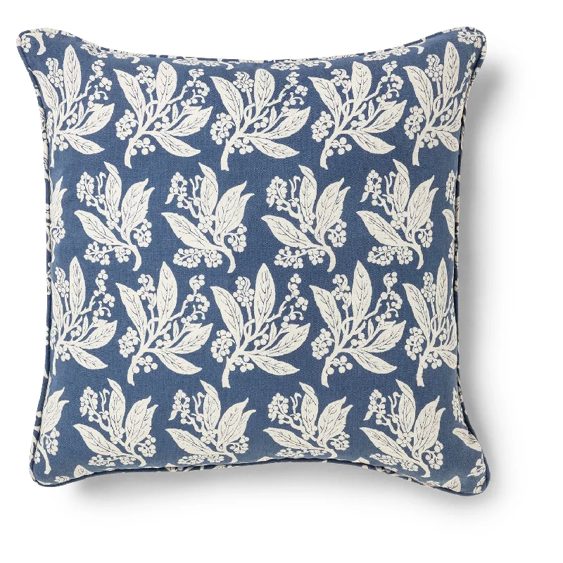 Golden Wattle Navy 20"x20" Cushion Cover