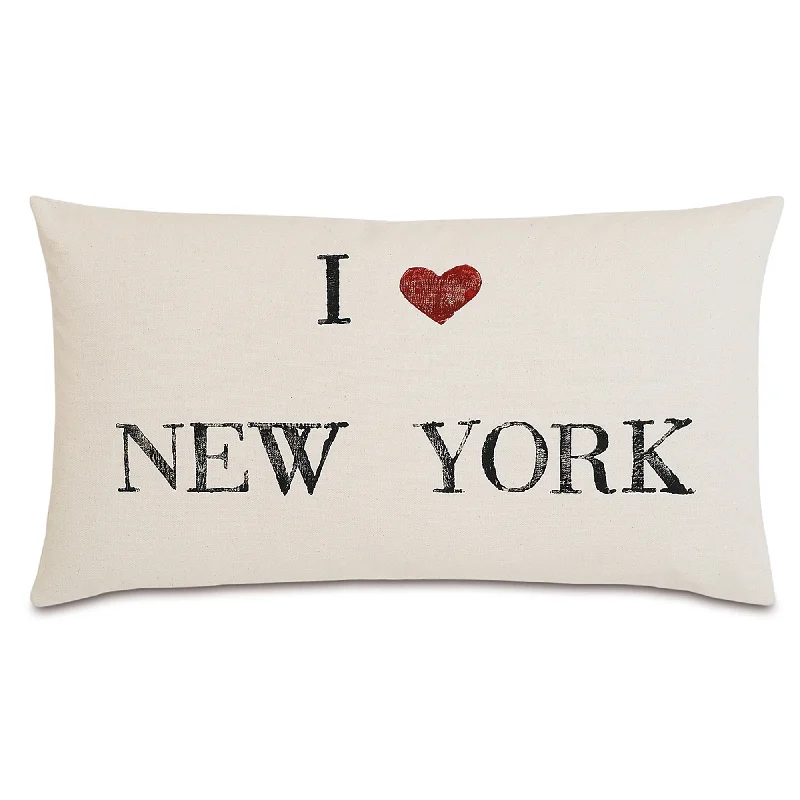 Passport I Love NY Throw Pillow Cover 15x26