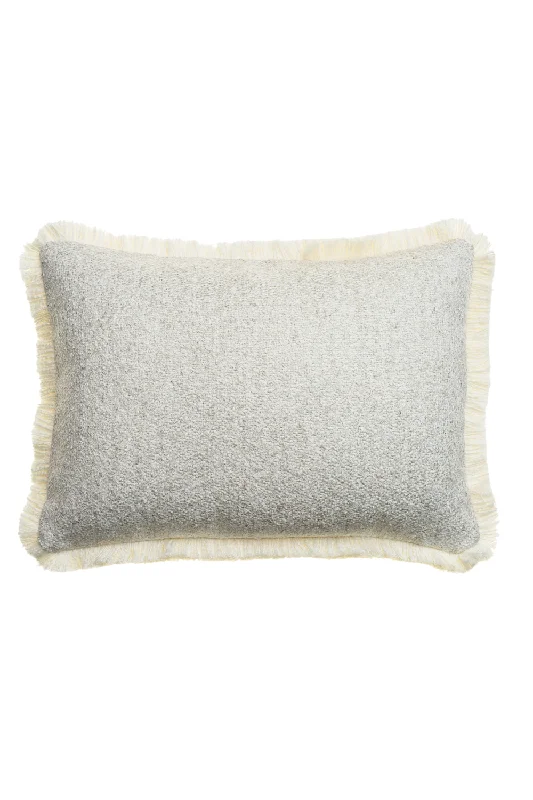 Natural Boucle Fringe Cushion | Andrew Martin Huntsman