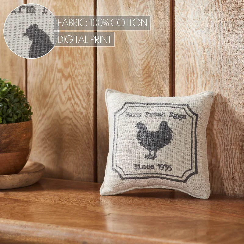 Finders Keepers Chicken Silhouette Pillow 6x6