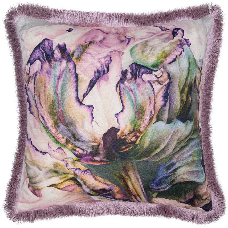 Heligan Printed Feather Cushion Lavender