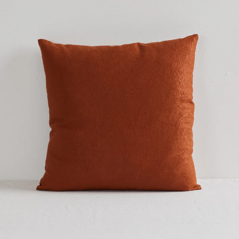 Jasper V2 Linen Cushion - Rust - 50X50