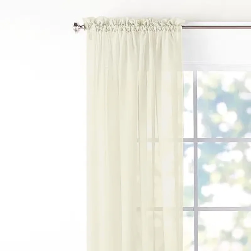 Emelia Ecru Sheer Voile Curtains & Door Panels