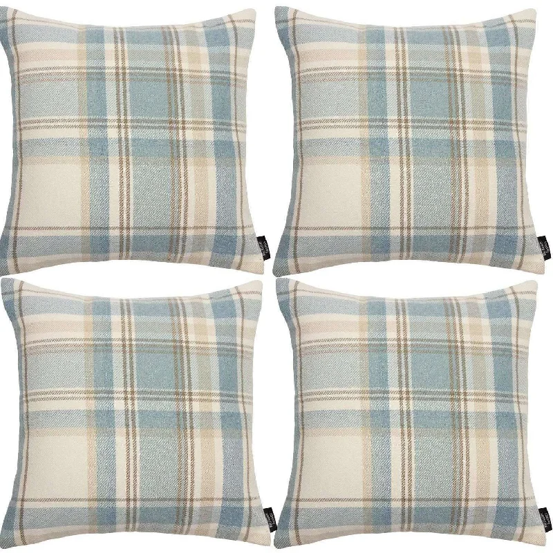 Heritage Duck Egg Blue Tartan 43cm x 43cm Cushion Sets