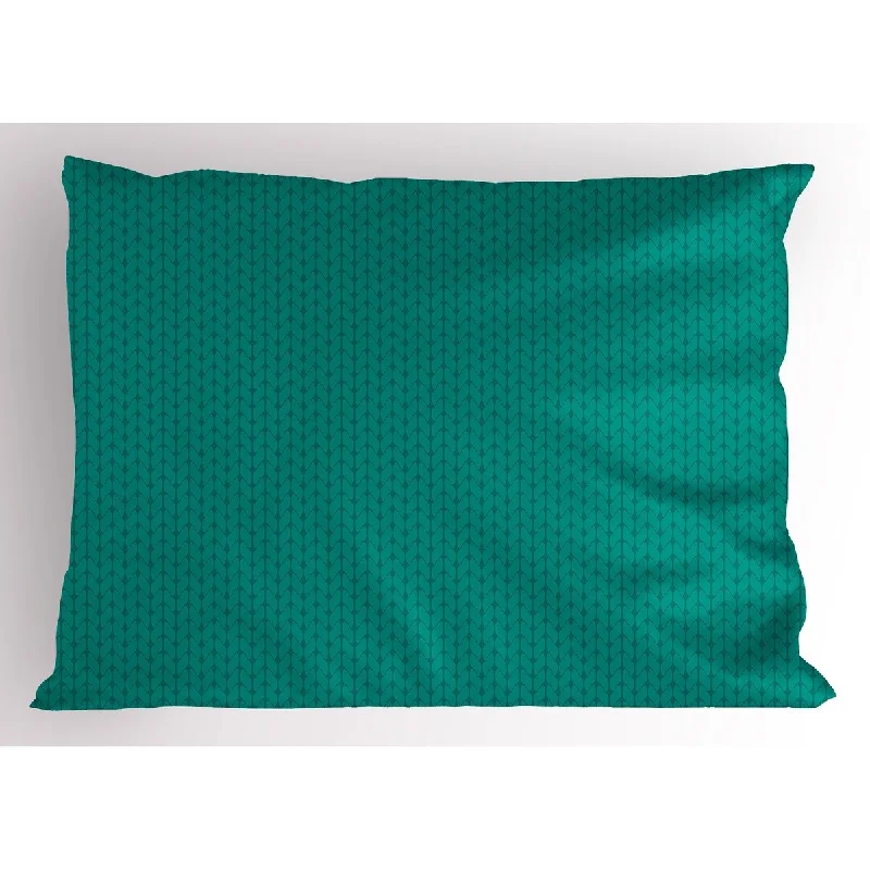 Ambesonne Teal Pillow Sham, Decorative Standard Size Printed Pillowcase