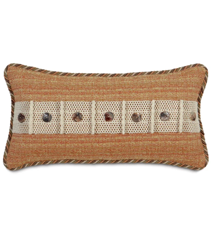 Provo Button Lumbar Pillow Cover 11x21