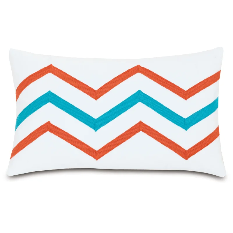 Poolside Flip-Flop Outdoor Lumbar Pillow Cover 13x22