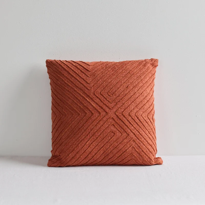 Addie Cushion - Deep Terracotta - 50x50cm