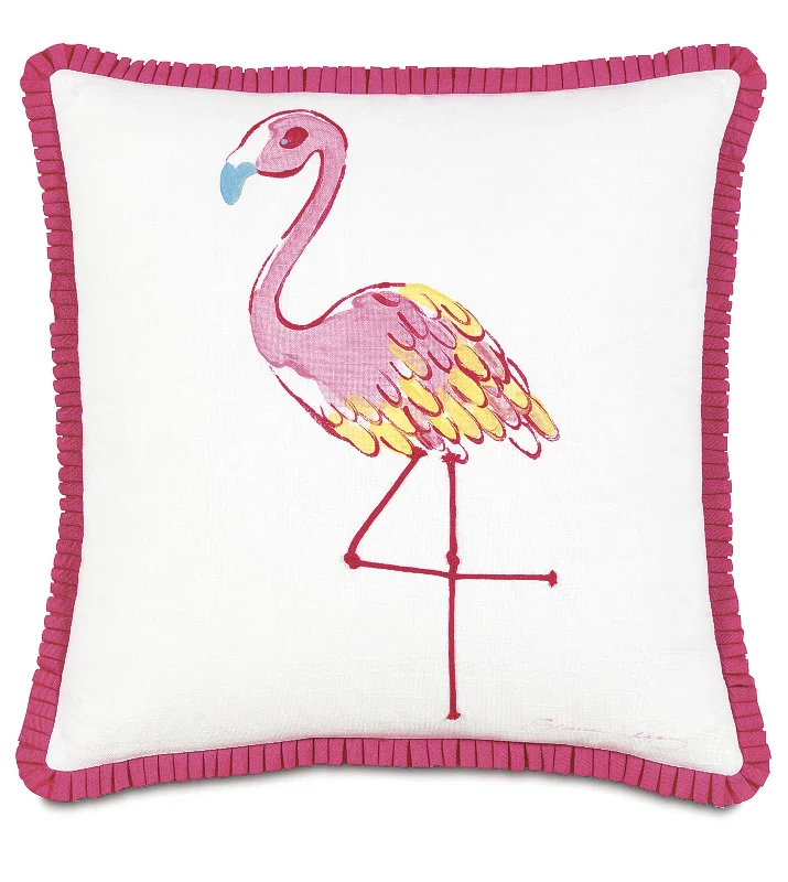 Epic Alex Flamingo Throw Pillow Cover 18x18