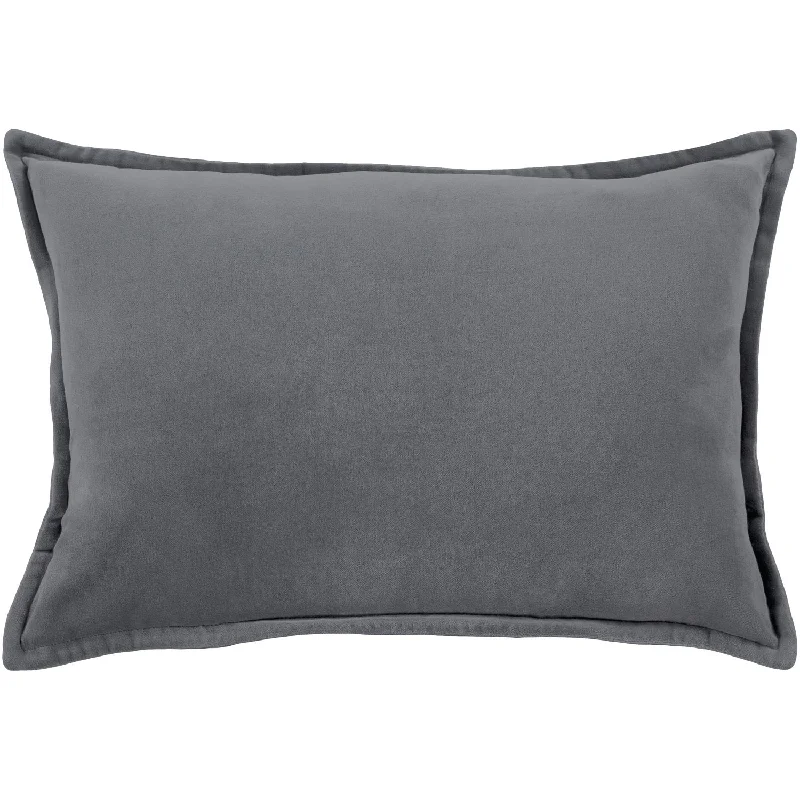 Cotton Velvet Velvet Pillow in Gray